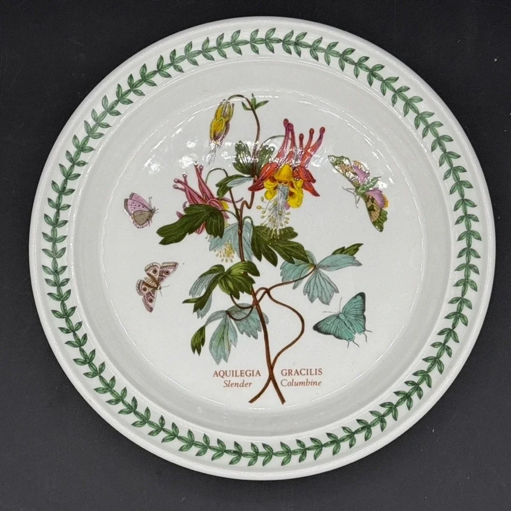 Vintage Portmeirion Botanic Garden Salad Plate 8.5 Inch Aquilegia Columbine